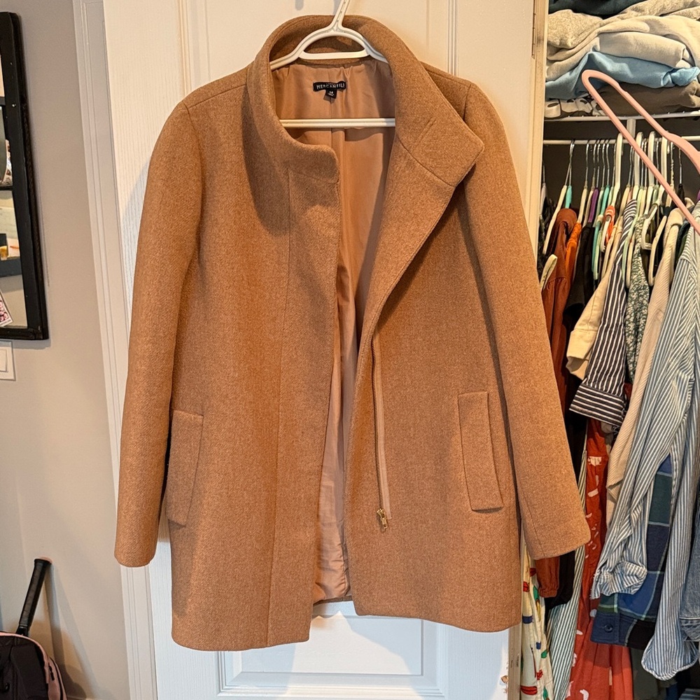 J. Crew Camel Wool-Blend Coat